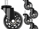 Gumírozott görgők irodai székhez 63 mm, 11 mm csap, 5 darabos készlet
