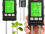 Digitális 6 az 1-ben talajmérő LCD-vel – nedvesség, pH, hőmérséklet, fény és termékenység