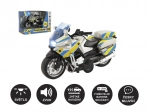 Rendőrmotor 12 cm fénnyel és hanggal, magyarul beszélő