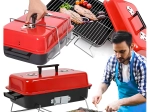 Összecsukható hordozható asztali faszenes grill fedéllel