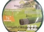 Kerti locsolótömlő 30 m, 1/2", 3 rétegű, rugalmas és tartós gumi
