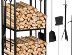 Tűzifa tartó állvány tartozékokkal