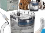 Automata itatókút kutyáknak és macskáknak, 1,8 l, szűrővel és USB szivattyúval