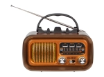 hordozható retro AM/FM rádió napelemes töltéssel és Bluetooth-szal