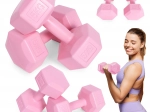 Hexagonális kézisúlyzó készlet 2×5 kg, rózsaszín – ModernHome