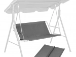 Függő kerti hintaszék ülőrész 140 × 100 cm, szürke