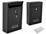 Horganyzott acél postaláda – fekete