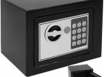 Elektronikus széf kóddal és kulccsal, fekete, A5