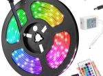 SMD 5050 RGB LED szalag, 4,5 m, vízálló készlet távirányítóval