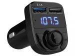 FM Bluetooth autótranszmitter és töltő 2x USB