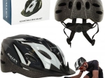 RALLEX M (54–58 cm) kerékpáros sisak, állítható, fekete-fehér