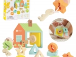 Classic World Montessori fa felfűzhető kulcsok és ajtók 11 db