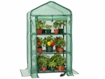 Zöld GardenLine kerti mini üvegház 3 polccal, 69 × 49 × 125 cm
