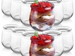 12 darabos üveg pohárkészlet joghurthoz és desszertekhez, 200 ml