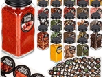 120 ml-es üveg fűszertartó készlet, 24 db + 90 címke