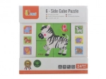 VIGA fa kockák Zoo – 6 kép, 4 darab
