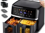Duplatartályos forrólevegős fritőz 10,2 l 1700 W BERDSEN