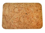 Lekerekített sarkú, téglalap alakú parafa alátét 36 × 25 cm, 6 darabos készlet