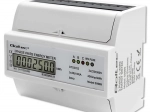 Háromfázisú kétirányú elektronikus villanyóra DIN-sínre szerelve