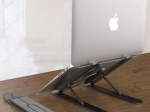 Összecsukható laptopállvány - fekete