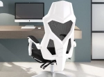 Ergonomikus forgó irodai szék, fejtámlás és lábtartós szék – fekete