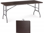 Összecsukható catering bankett kerti asztal 180 cm, barna MODERNHOME