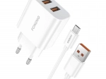 FONENG gyorstöltő 2× USB 12 W Micro USB kábellel