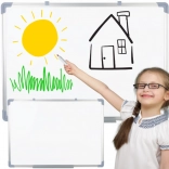 Mágneses, szárazon törölhető fali tábla 45 × 60 cm, fehér