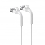 Cat.6A U/FTP hálózati kábel, 10 m, hajlítható csatlakozókkal – fehér