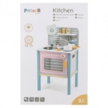 Fa játékkonyha tűzhellyel és sütővel