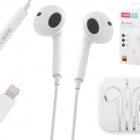 Fehér vezetékes fülhallgatók Lightning csatlakozóval