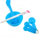 Maszkok és hajfestékek készítésére szolgáló szett - tálka, mérőkanalak, ecset