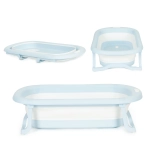 Gyermek összecsukható utazó fürdőkád leeresztővel, szürke