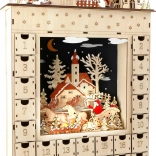 Small Foot fa adventi naptár Téli álom LED világítással