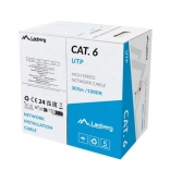 LAN UTP kategória 6 kábel, 305m CCA, szürke, Fluke Passed