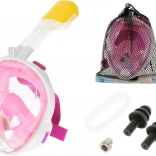 Teljes, összecsukható búvárpipás maszk S/M rózsaszín