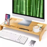 Bambusz monitorállvány beépített rendezővel