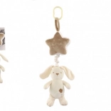 Akasztós Plüss Nyuszi Csillaggal Kiságyakhoz és Babakocsikhoz