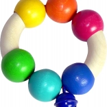 Hess szivárványszínű csörgő csengővel