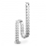 Rugalmas kábelfüggöny talppal, 1,3 m, ezüst