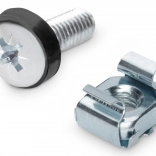 M6 szerelőcsavarok, 19,8 mm, anyákkal és alátétekkel, 10" és 19" rackekhez, 50 db-os készlet, ezüst – DIGITUS