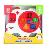 Hangos mentőautó fényekkel