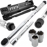 Nyomatékkulcs‑készlet 1/2'' 40–210 Nm, 17/19/21 mm‑es fejekkel és kofferrel
