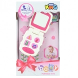 Rózsaszín bébitelefon hangokkal és fényekkel
