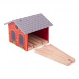 BIGJIGS RAIL kétsínes téglafalú mozdonydepó