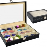 Szemüvegrendező üvegtetővel, 8 rekesszel SOULIMA