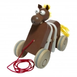 Fa húzós csattogó lovacska