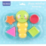 Formaberakó pillangó – műanyag játék 18 hó+