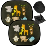 Statikus autóablak-napellenző állatmintával, 2 db-os szett