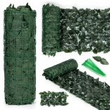 Mű élősövény 300 × 50 cm, sötétzöld erkélytakarással, álcázó hatással